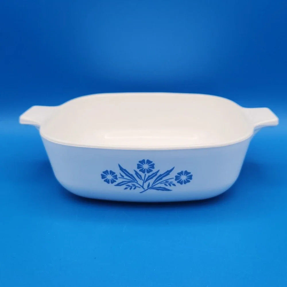 Vintage 1959 Corning Ware Blue Cornflower 1 Quart Casserole Dish C-31